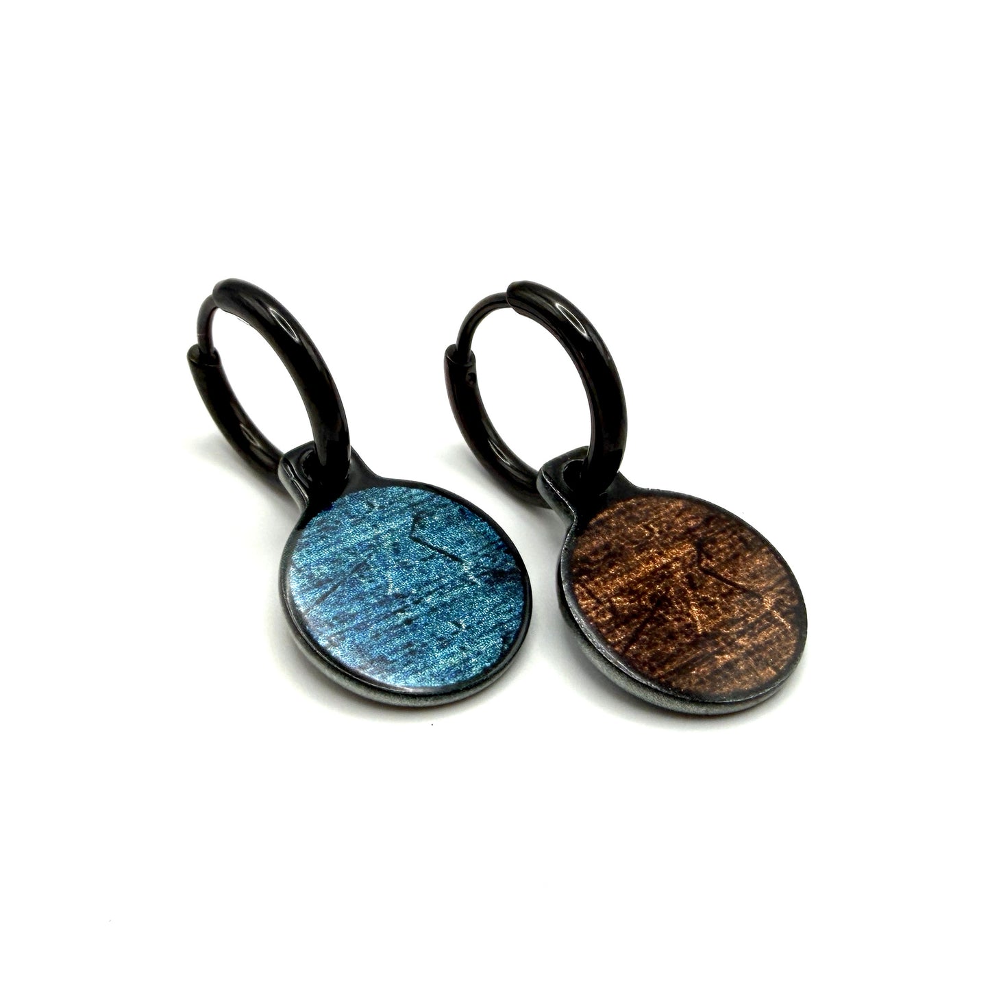 Solo denim metallic oorbellen
