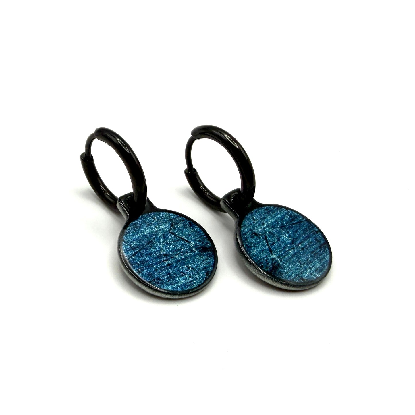 Solo Denim art metallic oorbellen