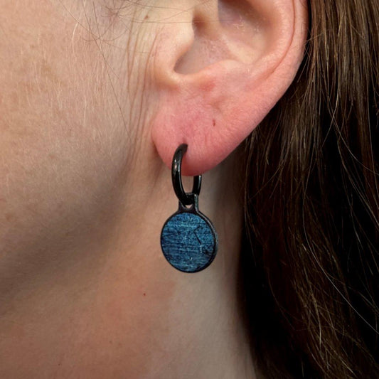 Solo denim metallic oorbellen