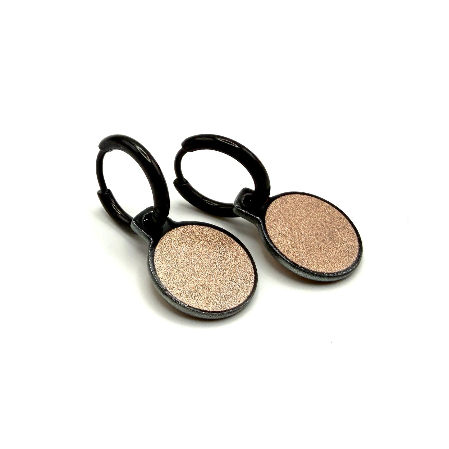 Solo gold & Rosegold plain metallic oorbellen