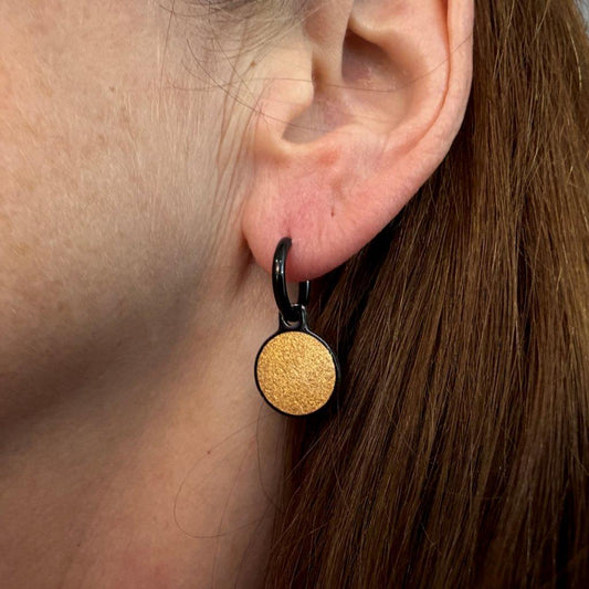 Solo gold and rosegold metallic oorbellen