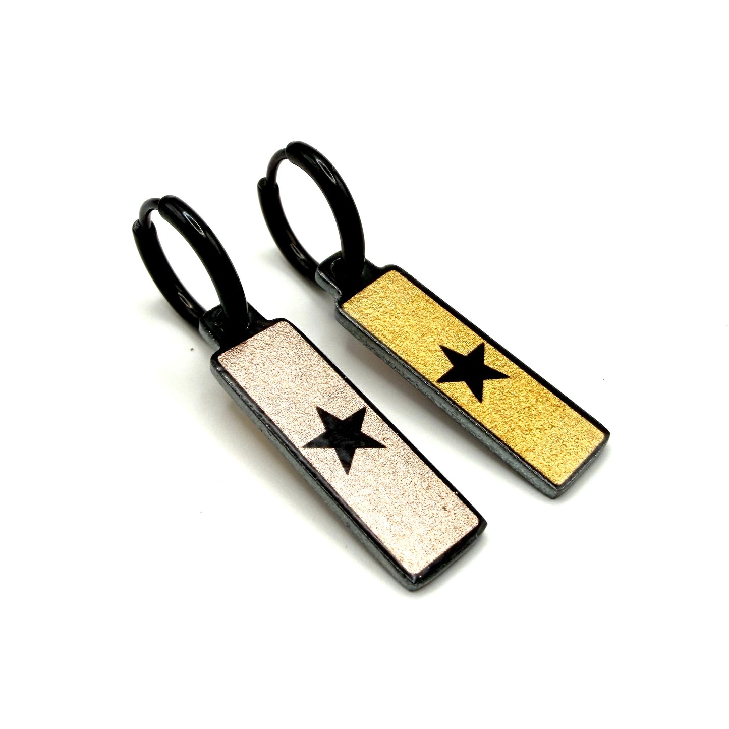 Solo Golden Stars Oorbellen | Metallic Gouden Sterren – Urbandbracelets