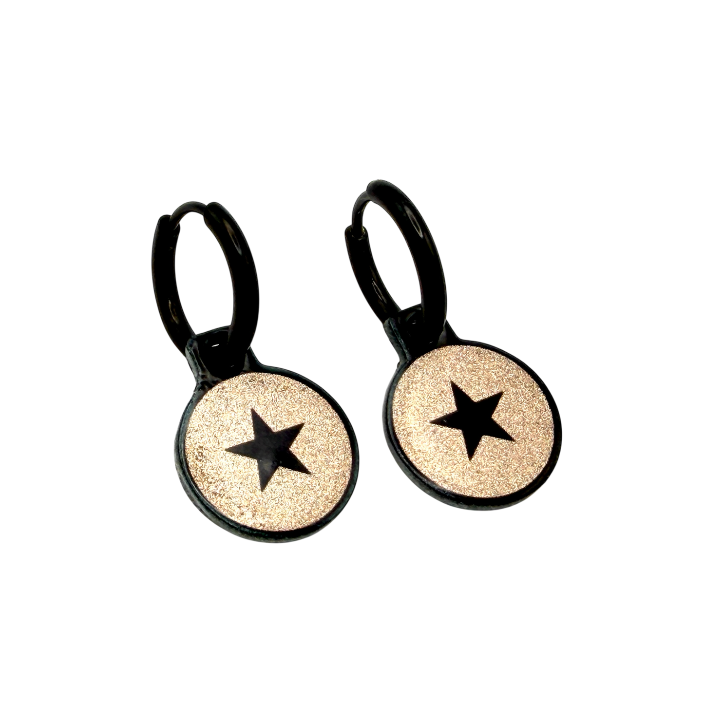 Solo Golden Stars Oorbellen | Metallic Gouden Sterren – Urbandbracelets