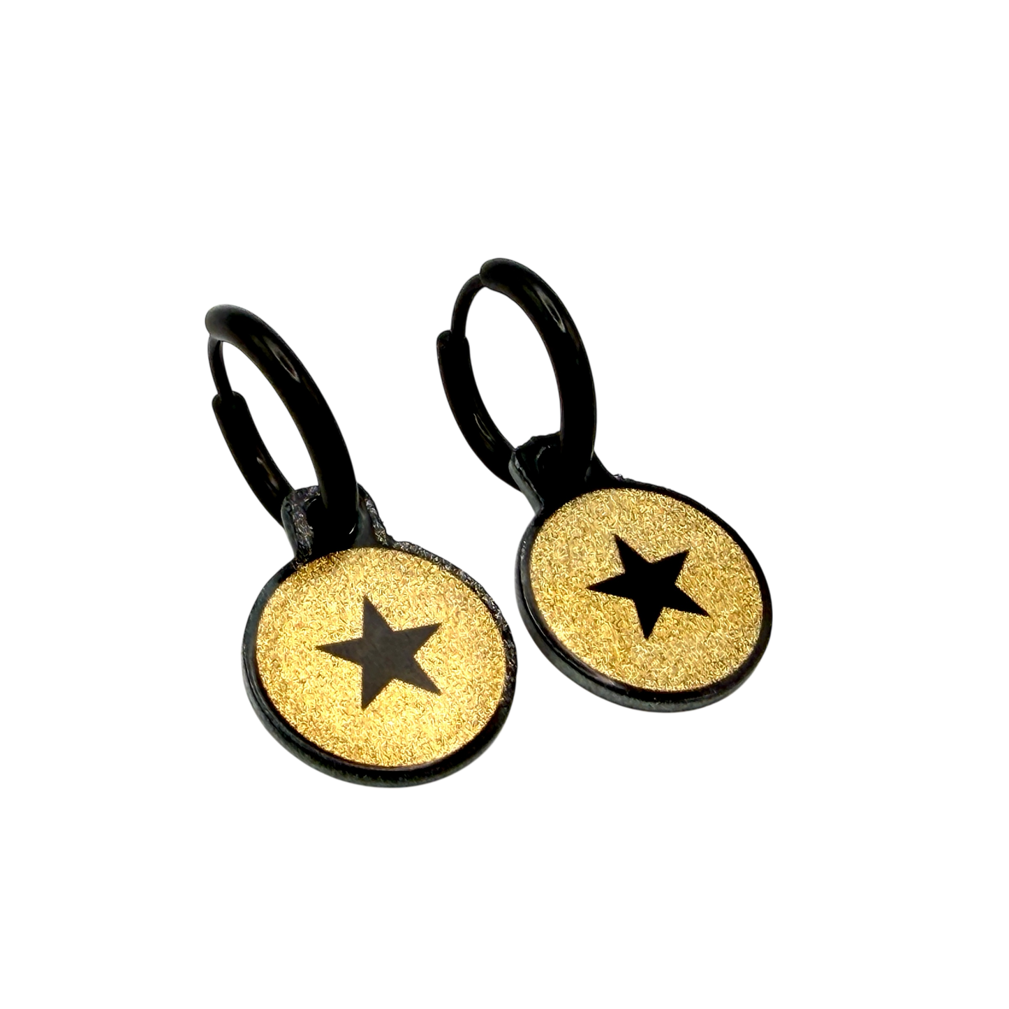 Solo Golden Stars Oorbellen | Metallic Gouden Sterren – Urbandbracelets