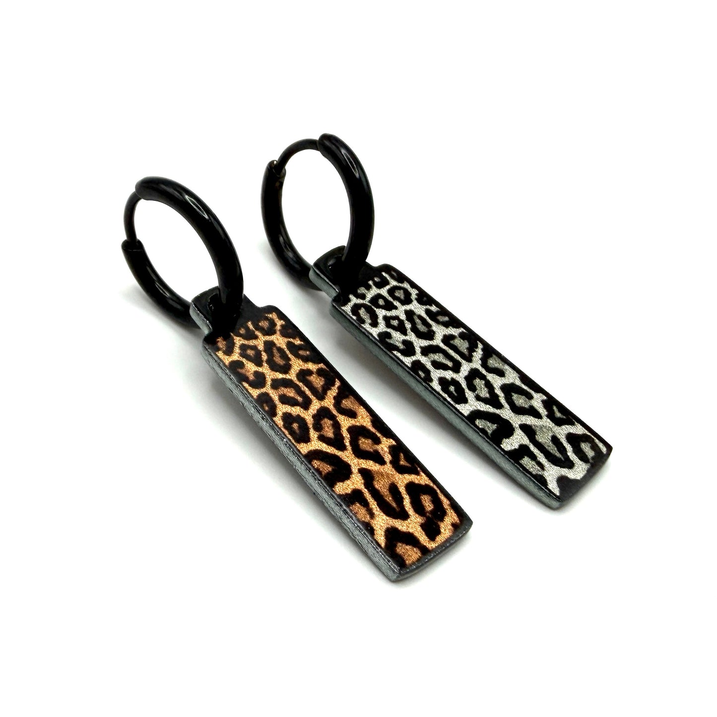 Spots panther metallic oorbellen