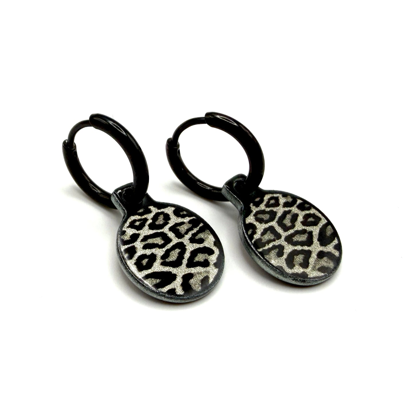 Spots panther metallic oorbellen