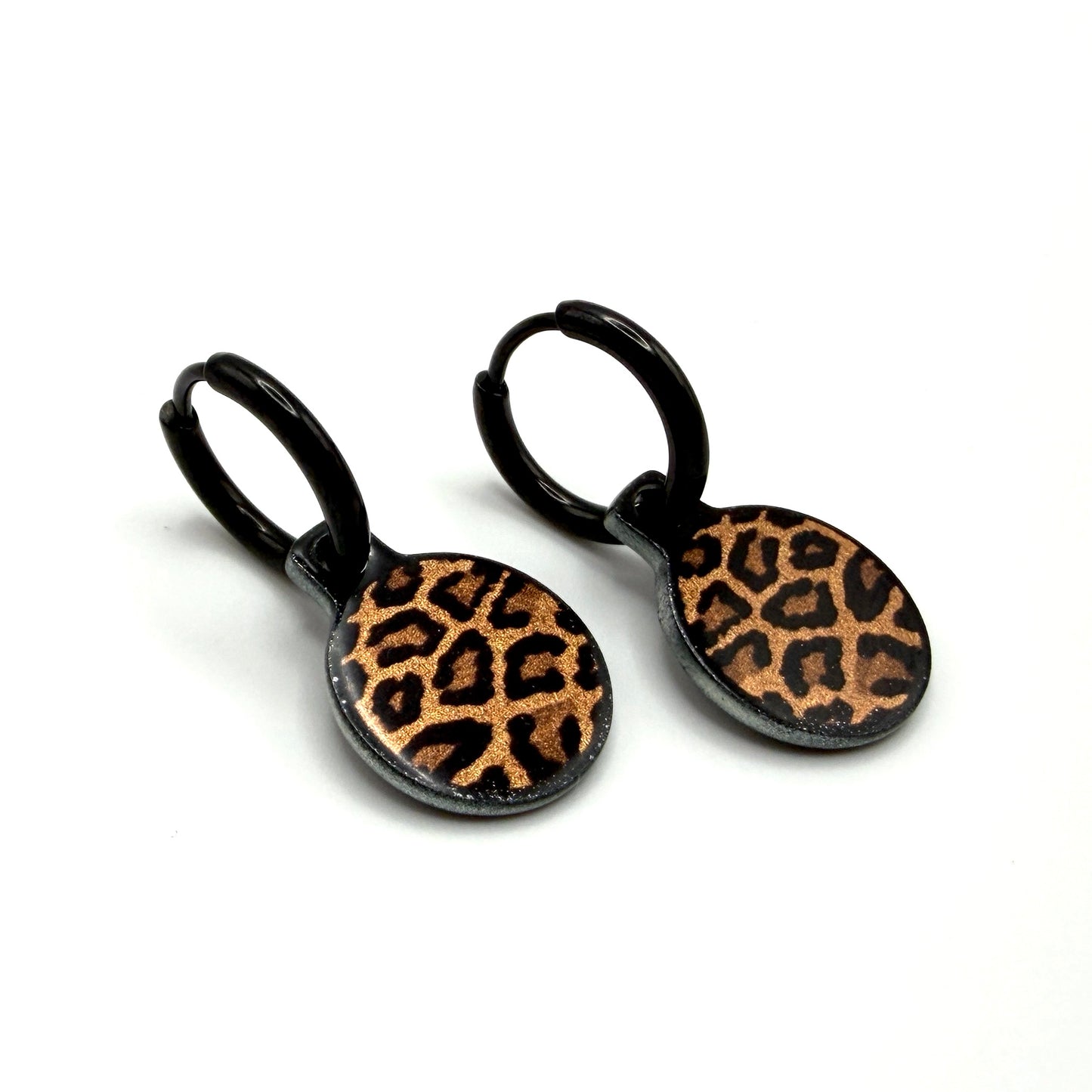 Spots panther metallic oorbellen