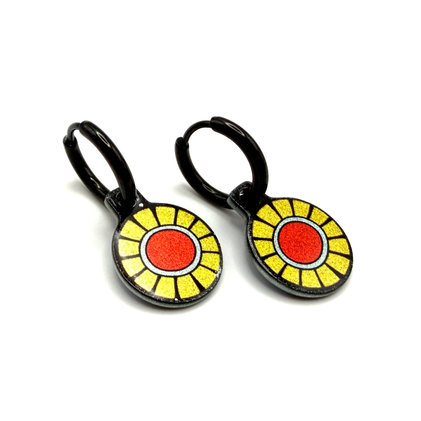 Sugar Skulls flowers metallic oorbellen