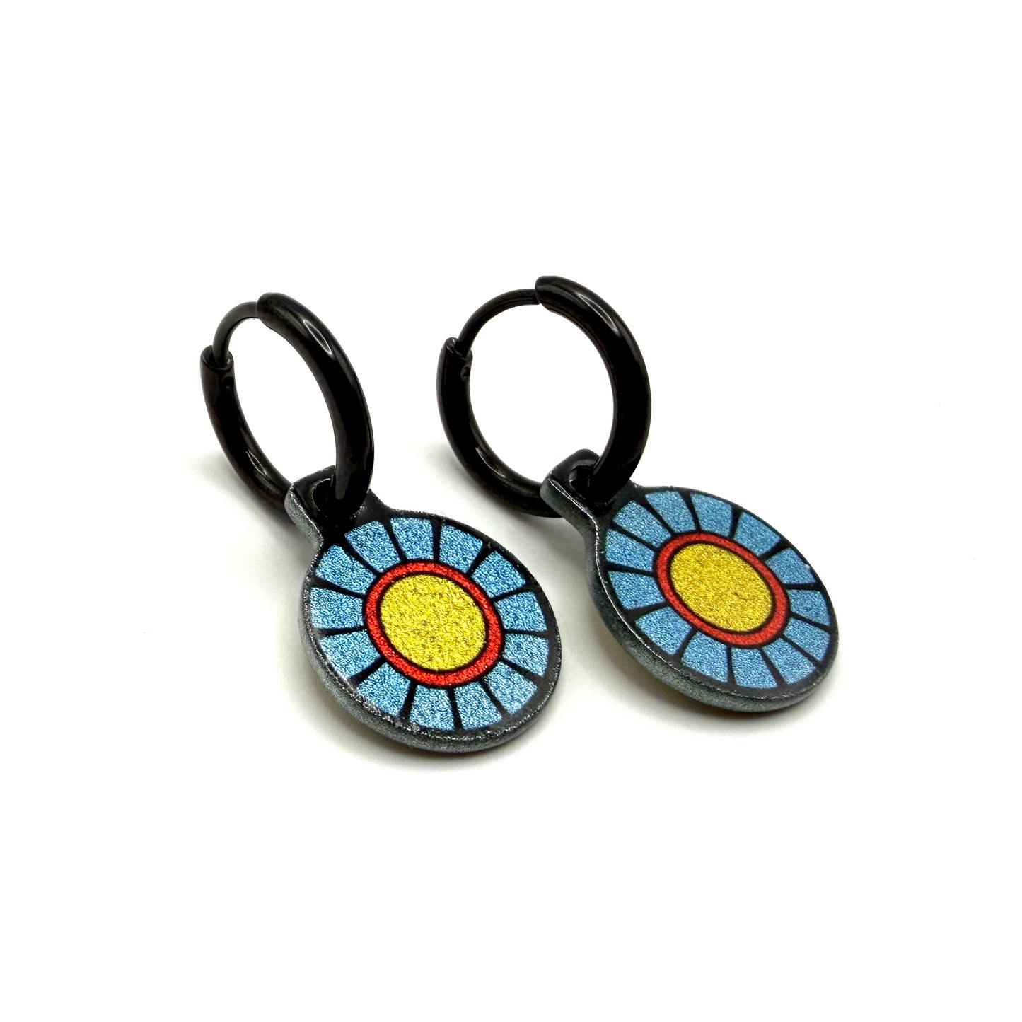 Sugar Skulls flowers metallic oorbellen