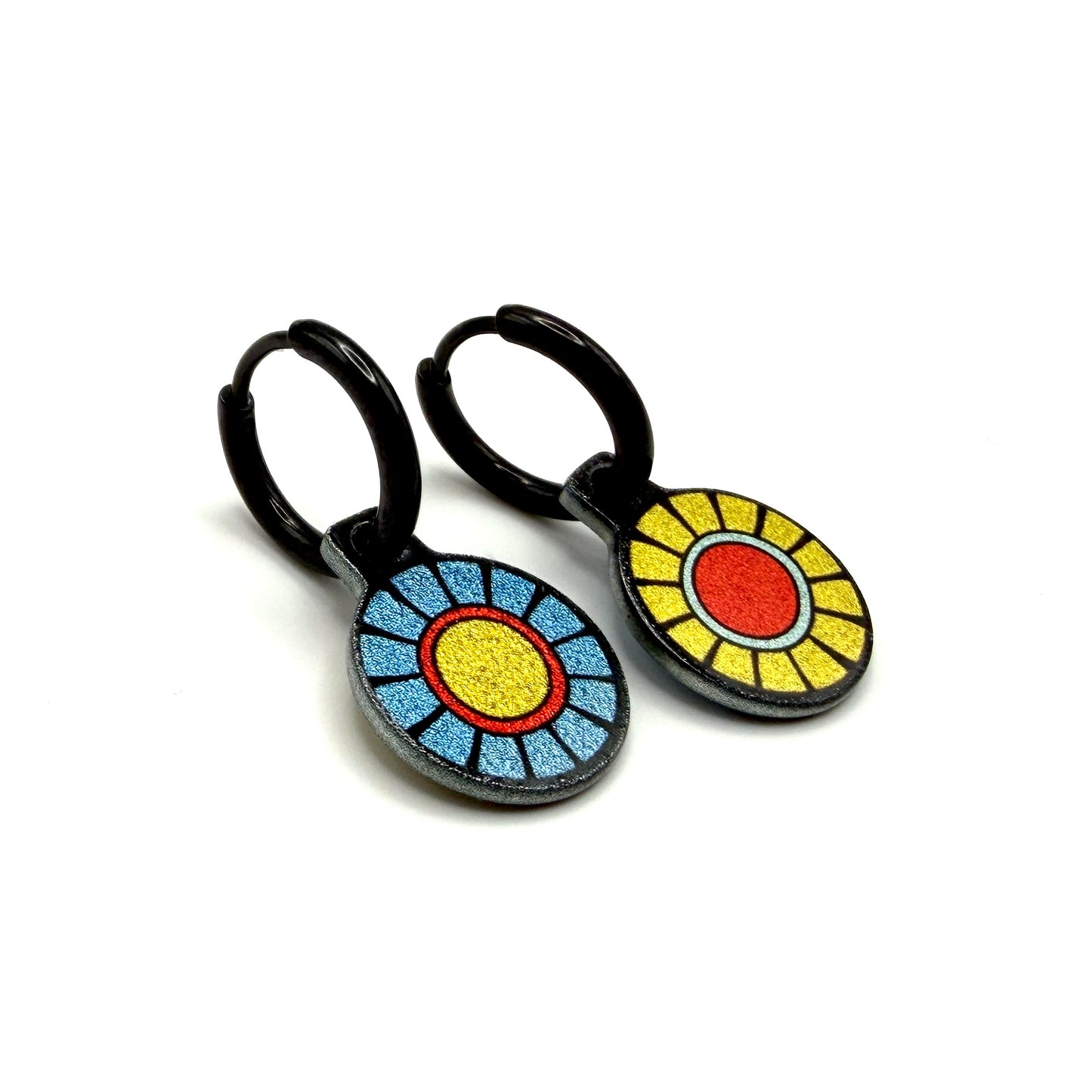 Sugar Skulls flowers metallic oorbellen
