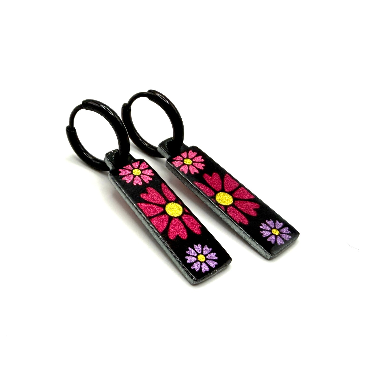 Sugar Skulls sunny flowers metallic oorbellen
