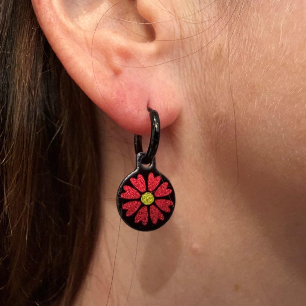 Sugar Skulls sunny flowers metallic oorbellen