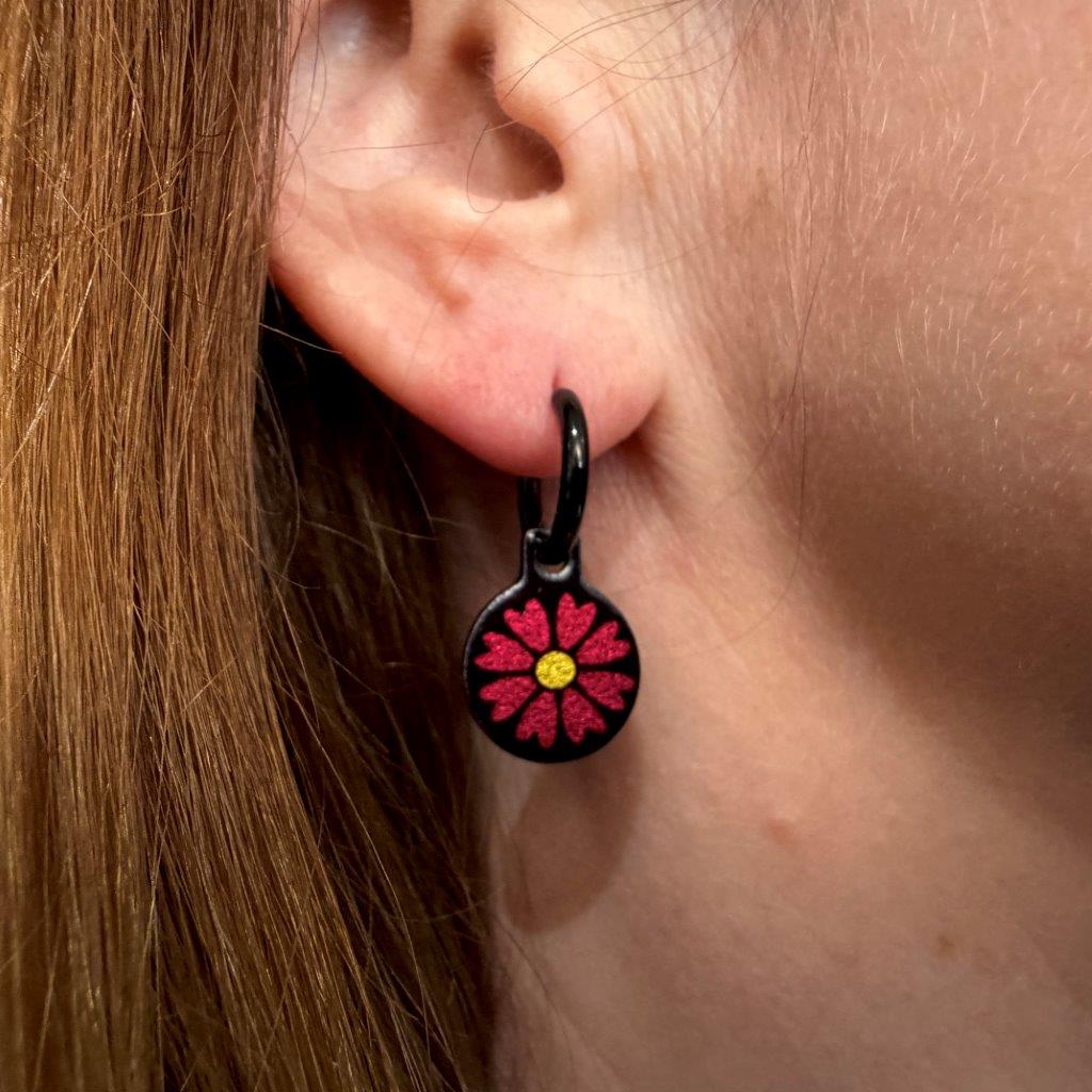 Sugar Skulls sunny flowers metallic oorbellen