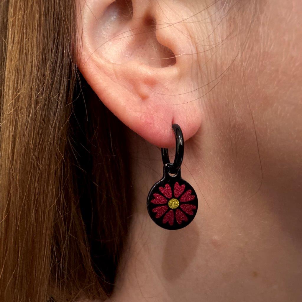 Sugar Skulls sunny flowers metallic oorbellen