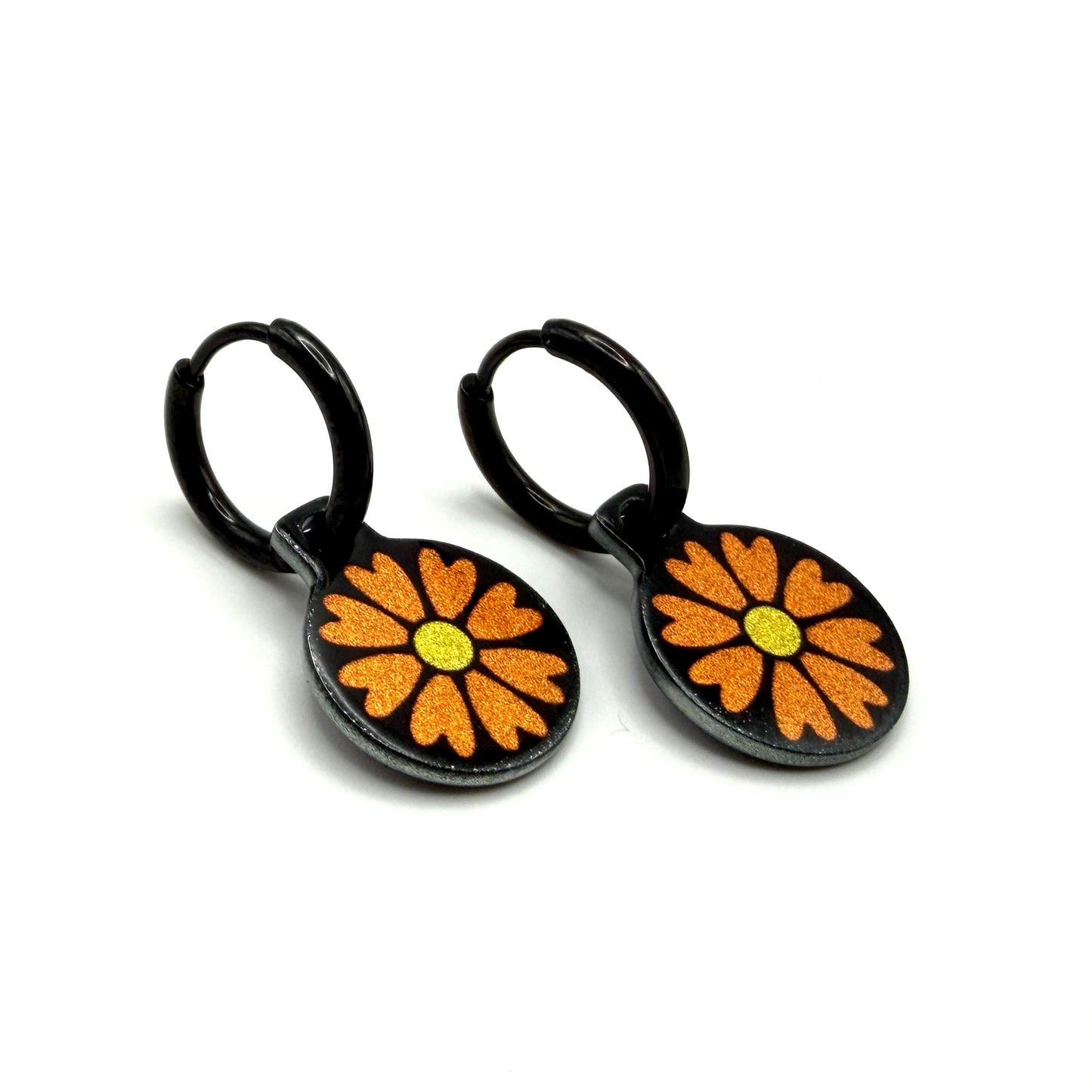 Sugar Skulls sunny flowers metallic oorbellen