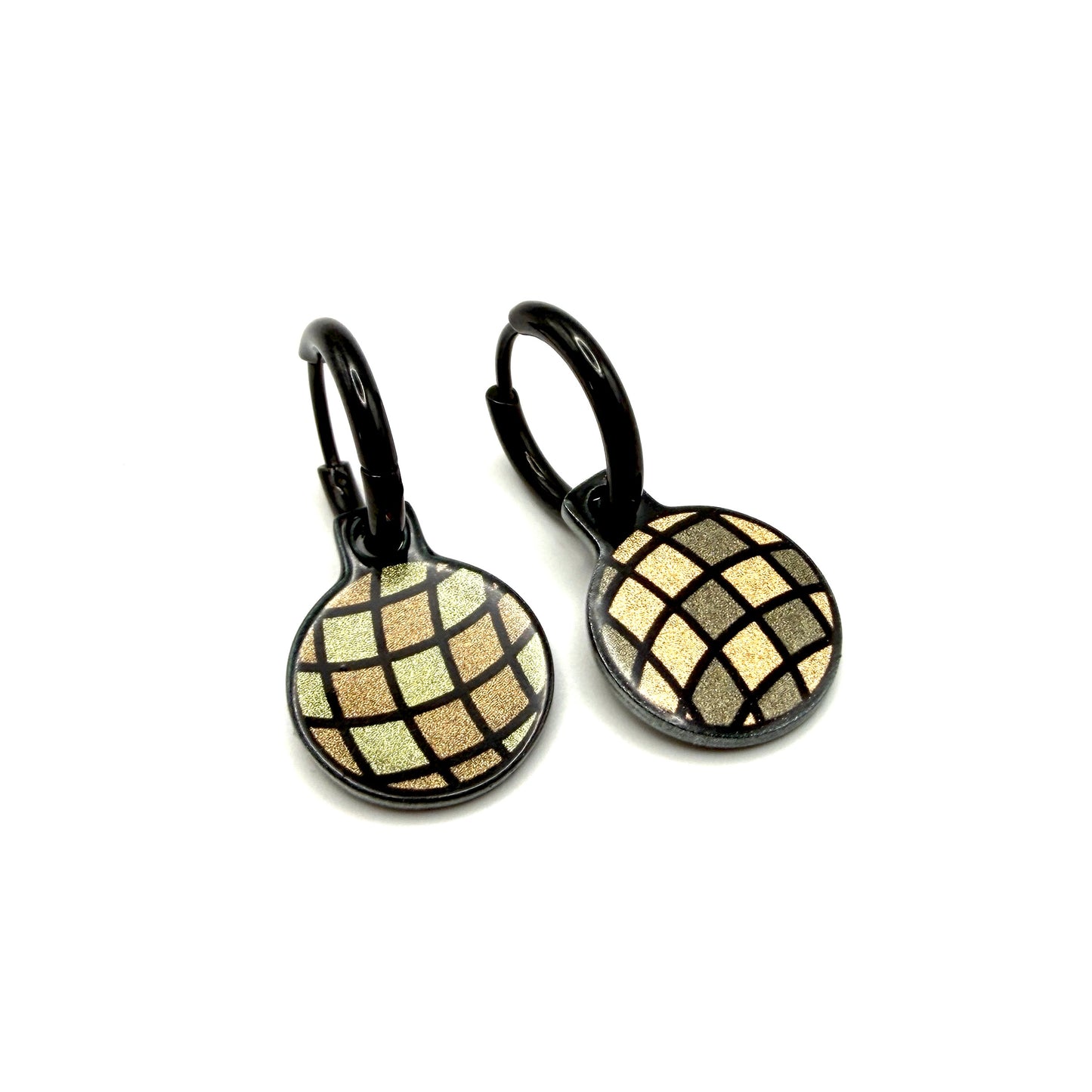 Waves Mosaic earthy metallic oorbellen