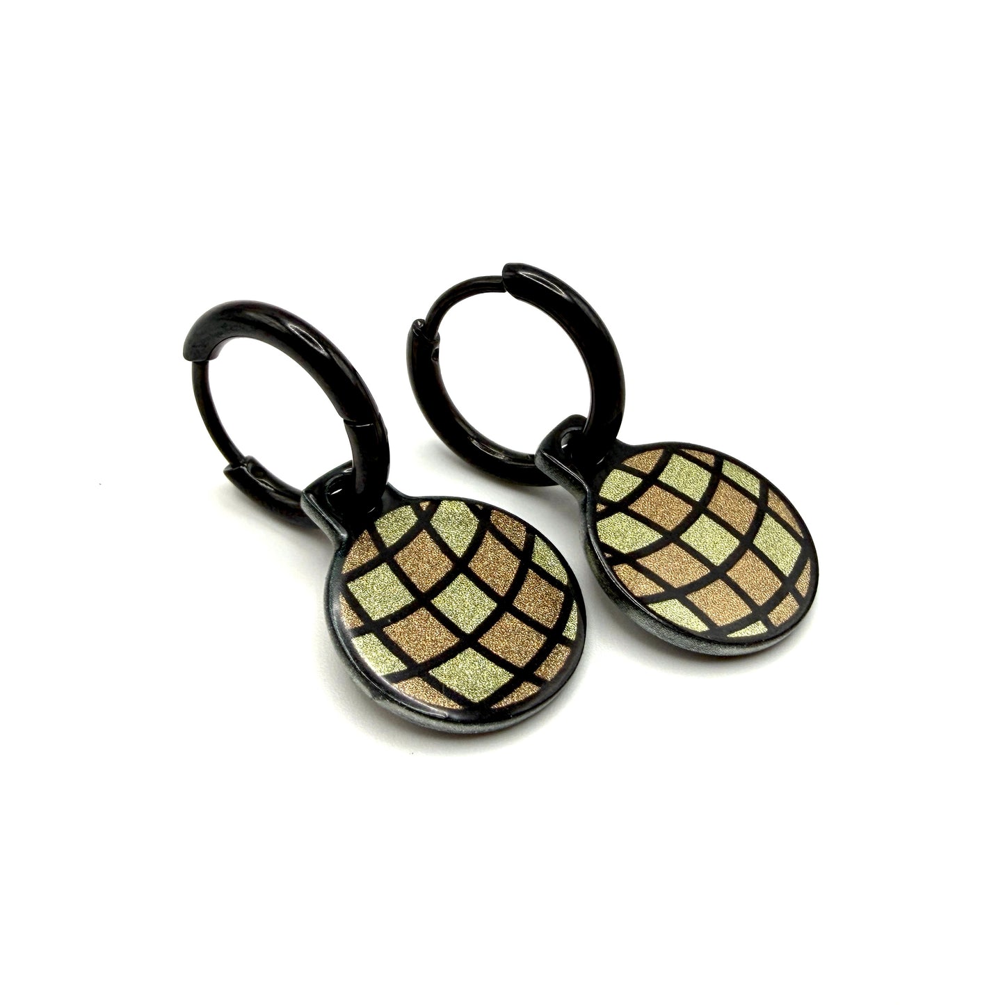 Waves Mosaic earthy metallic oorbellen
