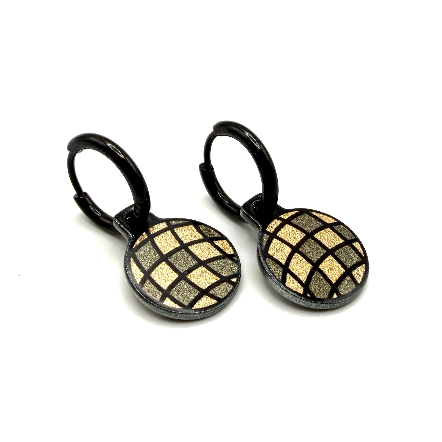 Waves Mosaic earthy metallic oorbellen