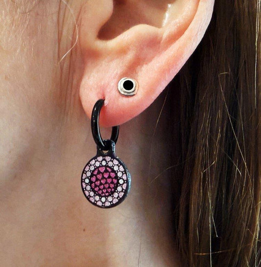With love petrol and pink metallic oorbellen