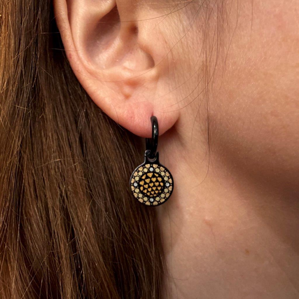With love rosegold gold metallic oorbellen