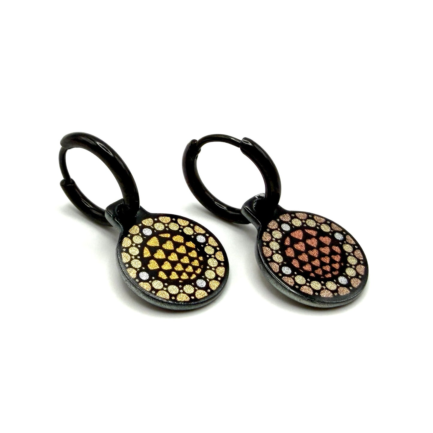 With love rosegold gold metallic oorbellen