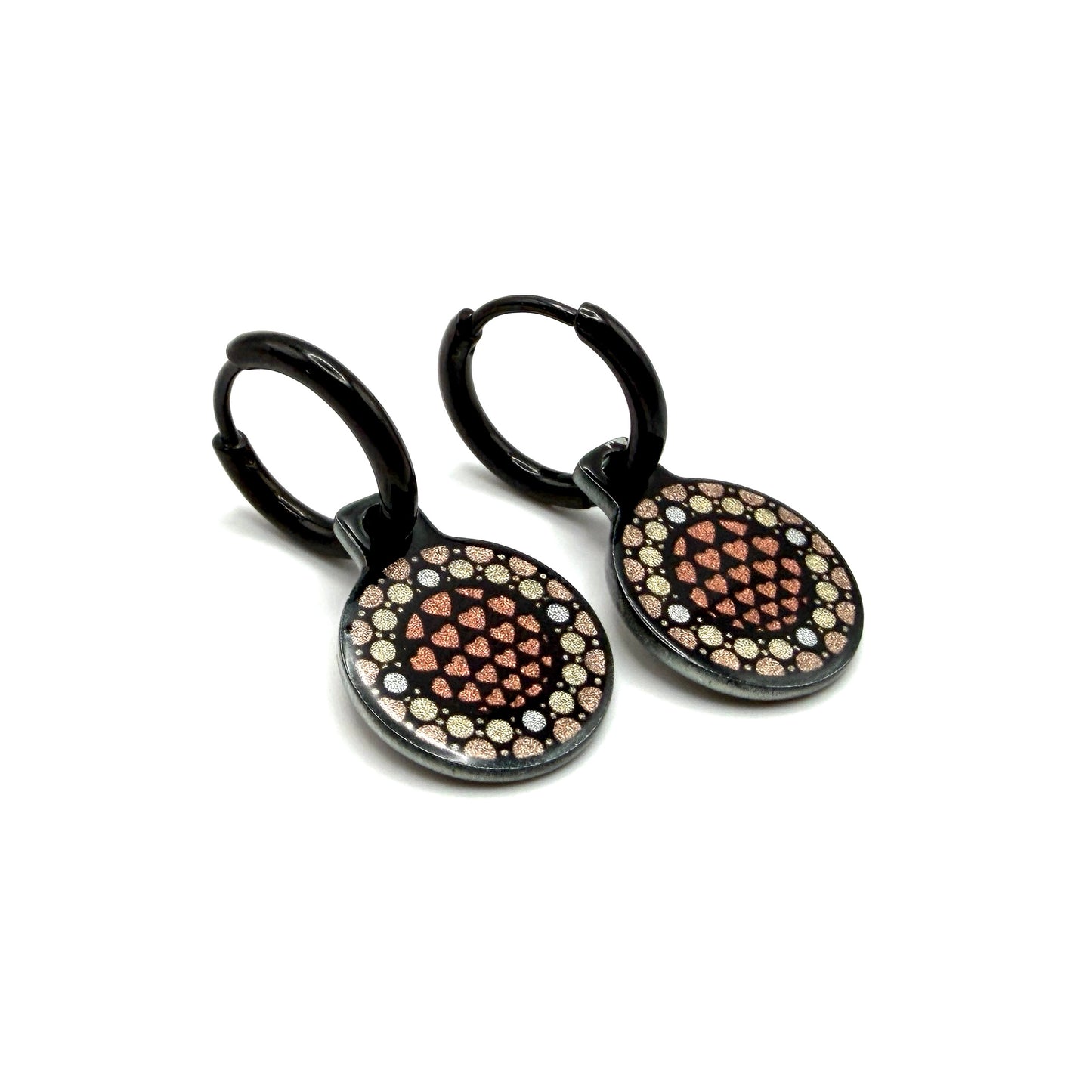 With love rosegold gold metallic oorbellen