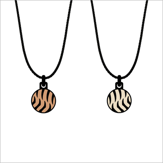 Zebra titanium & rosegold |Minimalistische hanger